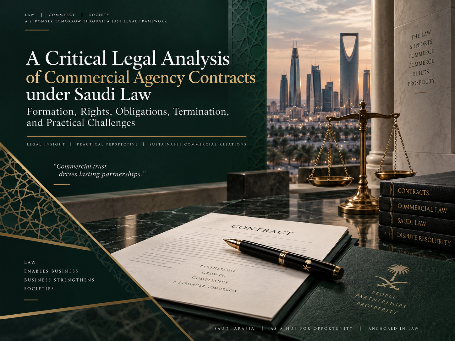 معاينة A Critical Legal Analysis of Commercial Agency Contracts under Saudi Law: Formation, Rights, Obligations, Termination, and Practical Challenges
