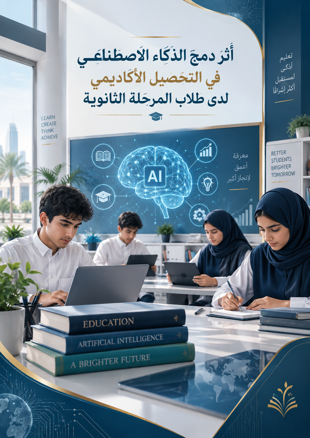 معاينة أثر دمج الذكاء الاصطناعي في التحصيل الأكاديمي لدى طالب المرحلة الثانوية