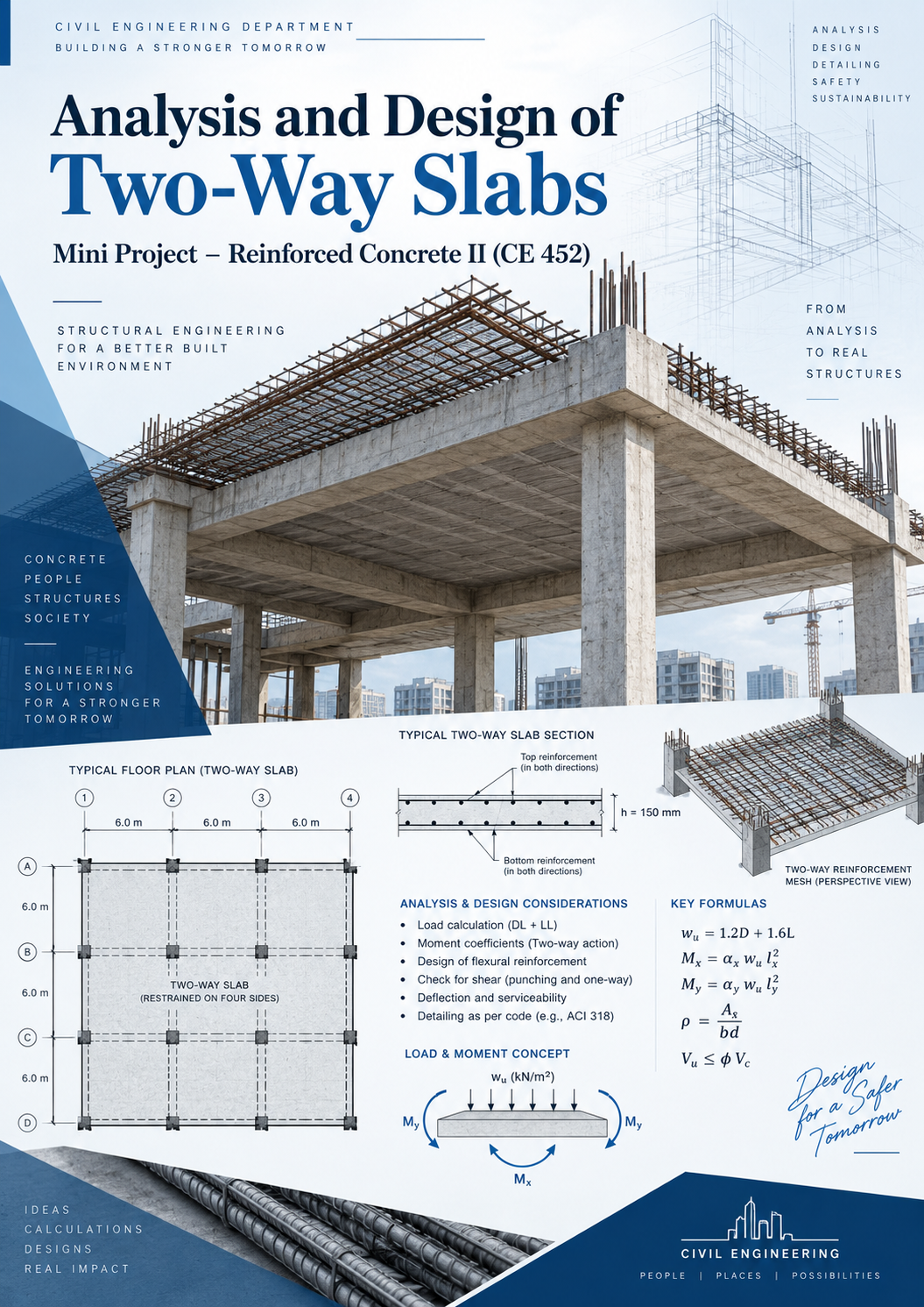 معاينة Analysis and design of Two-way slabs