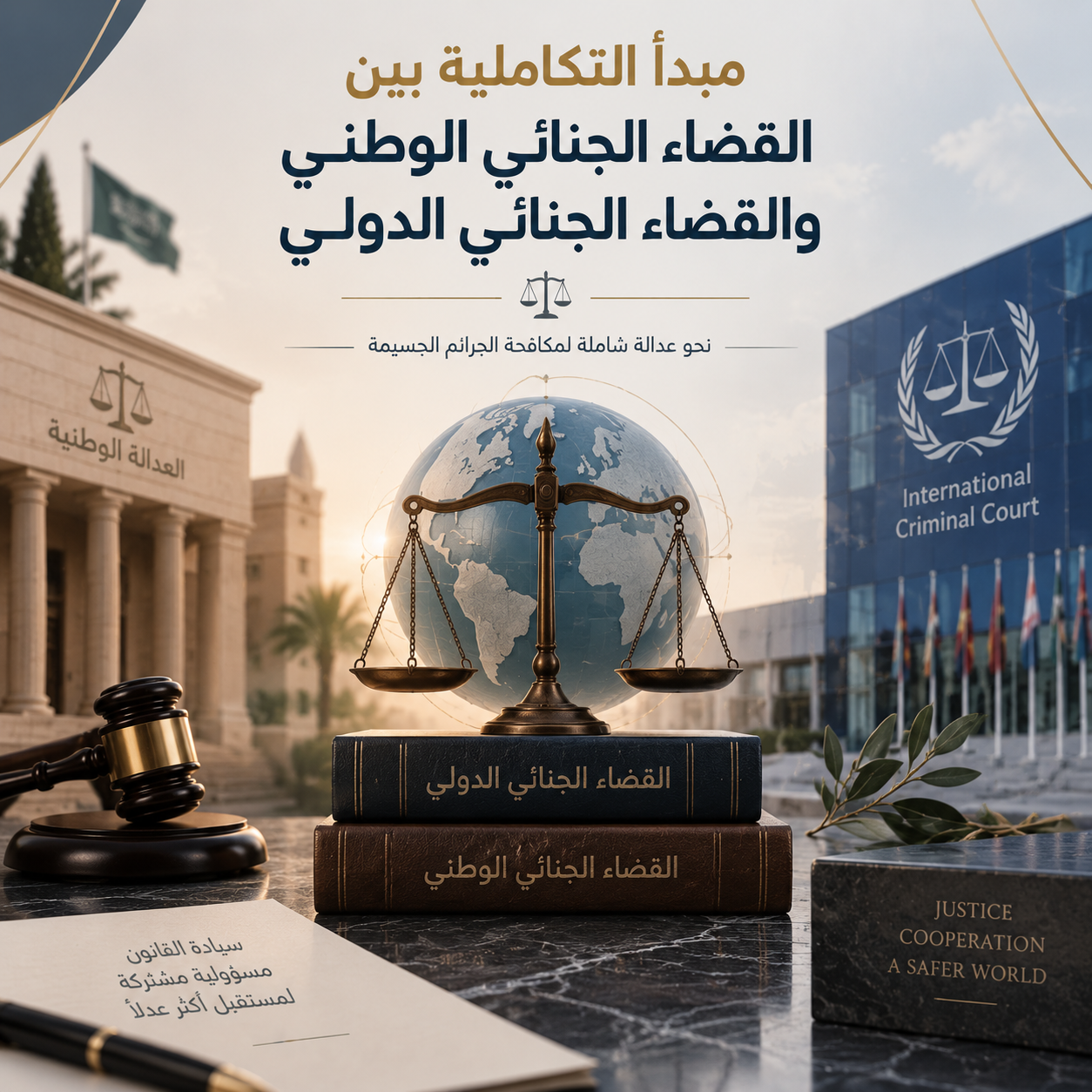 معاينة مبدأ التكاملية بين القضاء الجنائي الوطني والقضاء الجنائي الدولي