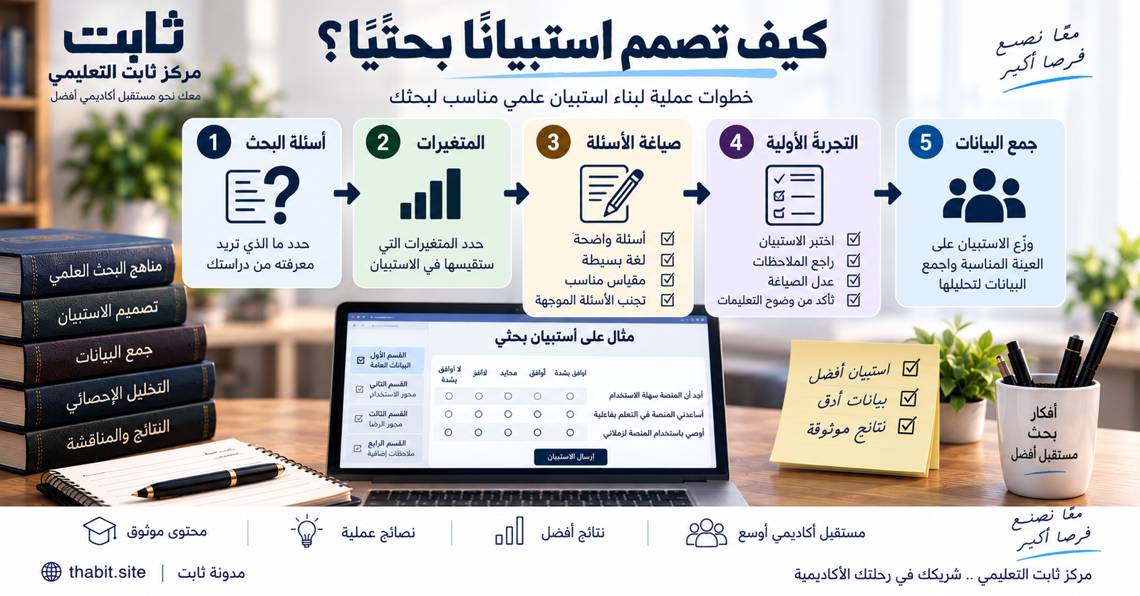 صورة مقال كيفية تصميم استبيان البحث العلمي بطريقة صحيحة خطوة بخطوة
