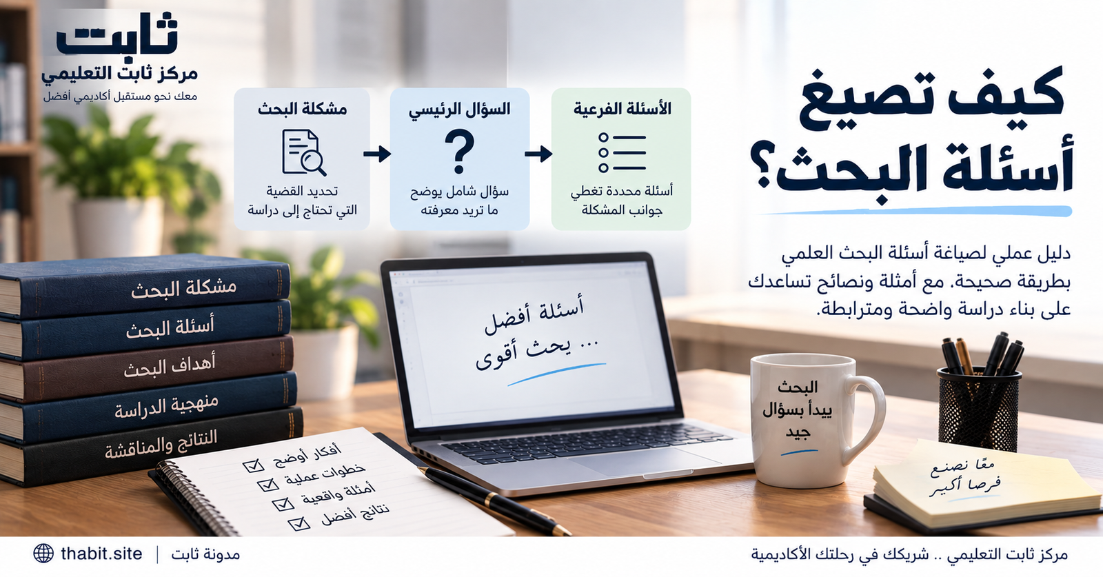 صورة مقال كيفية صياغة أسئلة البحث العلمي بطريقة صحيحة مع أمثلة