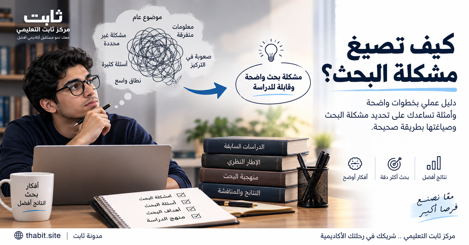 صورة مقال كيفية صياغة مشكلة البحث بطريقة صحيحة مع أمثلة